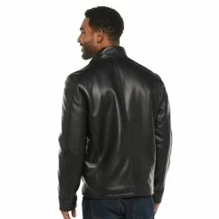 Men's Vintage Leather Lambskin Leather Racer Jacket -Outdoor Clothing Sales 2603495 ALT
