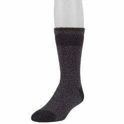 Men's Heat Holders Thermal Block Twist Crew Socks -Outdoor Clothing Sales 2667507 Black Charcoal