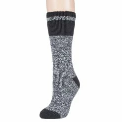 Men's Heat Holders Thermal Block Twist Crew Socks -Outdoor Clothing Sales 2667507 Charcoal Black