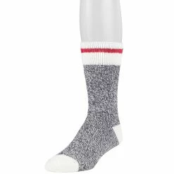 Men's Heat Holders Thermal Block Twist Crew Socks -Outdoor Clothing Sales 2667507 Red Charcoal