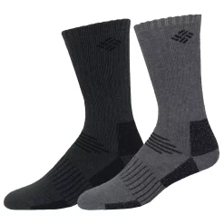 Men's Columbia 2-pack Wool-Blend Socks -Outdoor Clothing Sales 2699269 Gravel