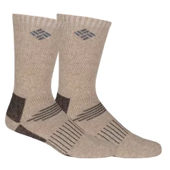 Men's Columbia 2-pack Wool-Blend Socks -Outdoor Clothing Sales 2699269 Khaki