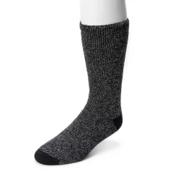 Men's MUK LUKS Heat Retainers Solid Thermal Socks -Outdoor Clothing Sales 3052441 Solid Black
