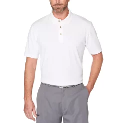 Men's Grand Slam Off Course Slim-Fit Textured Golf Polo -Outdoor Clothing Sales 3203708 Bright White