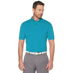 Men's Grand Slam Off Course Regular-Fit Textured Pocket Golf Polo -Outdoor Clothing Sales 3203712 Capri Blue