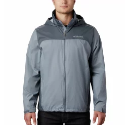 Men's Columbia Glennaker Packable Rain Jacket -Outdoor Clothing Sales 3395672 Gray Ash Graphite
