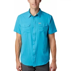 Big & Tall Columbia Utilizer Button-Down Shirt -Outdoor Clothing Sales 3400449 Clear Water