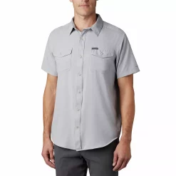 Big & Tall Columbia Utilizer Button-Down Shirt -Outdoor Clothing Sales 3400449 Columbia Gray