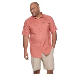 Big & Tall Columbia Utilizer Button-Down Shirt -Outdoor Clothing Sales 3400449 Dark Coral