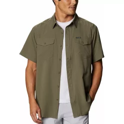 Big & Tall Columbia Utilizer Button-Down Shirt -Outdoor Clothing Sales 3400449 Stone Green