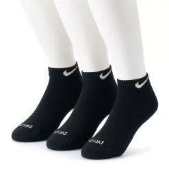 Men's Nike 3-pack Everyday Plus Cushion Low-Cut Training Socks -Outdoor Clothing Sales 3571168 Black