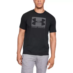 Men's Under Armour Boxed Sportstyle Tee -Outdoor Clothing Sales 3591775 Black Graphite