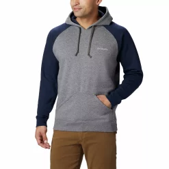 Men's Columbia Hart Mountain Hoodie -Outdoor Clothing Sales 3595641 Charcoal Heather Navy