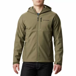 Men's Columbia Ascender Hooded Softshell Jacket -Outdoor Clothing Sales 3595932 Stone Green