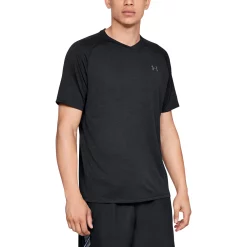 Big & Tall Under Armour Tech 2.0 V-Neck Tee -Outdoor Clothing Sales 3610455 Black