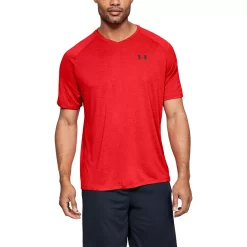 Big & Tall Under Armour Tech 2.0 V-Neck Tee -Outdoor Clothing Sales 3610455 Red