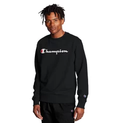Men's Champion® Powerblend Fleece Sweatshirt 19 Men's Champion® Powerblend Fleece Sweatshirt -Outdoor Clothing Sales 3614978 Black Black