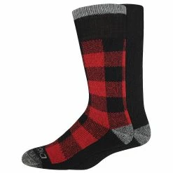 Men's Dickies 2-Pack Heavyweight Wool-Blend Thermal Crew Socks -Outdoor Clothing Sales 3718549 Red Plaid
