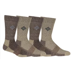 Men's Columbia 4-pack Space-Dye Crew Socks -Outdoor Clothing Sales 3736476 Khaki Brown