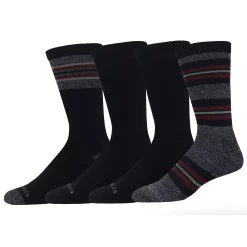Men's Columbia 4-pack Space-Dye Crew Socks -Outdoor Clothing Sales 3736476 Red Black Stripe