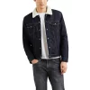 Men's Levi's® Sherpa-Lined Trucker Jacket -Outdoor Clothing Sales 3753742 Juniper Rinse Sherpa