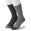 Cuddl Duds Socks For Men 2-Pack Twist Ribbed Crew Socks -Outdoor Clothing Sales 3768491 Asphalt