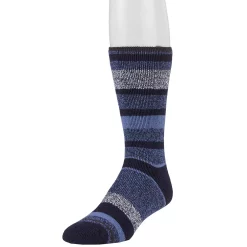 Men's Heat Holders LITE Thermal Striped Crew Socks -Outdoor Clothing Sales 3772327 Navy Denim Stripe