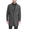 Men's Dockers® Midweight Wool-Blend Topcoat with Quilted Bib -Outdoor Clothing Sales 3799953 Herringbone