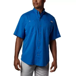 Men's Columbia PFG Tamiami™ II Short Sleeve Shirt -Outdoor Clothing Sales 3842914 Vivid Blue