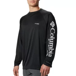 Men's Columbia PFG Terminal Tackle™ Long Sleeve Tee -Outdoor Clothing Sales 3842932 Black