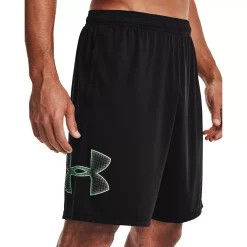 Big & Tall Under Armour Tech Graphic Shorts -Outdoor Clothing Sales 3869040 Black Matcha Green