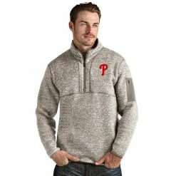 Men's Philadelphia Phillies 1/4 Zip Pullover Sweater