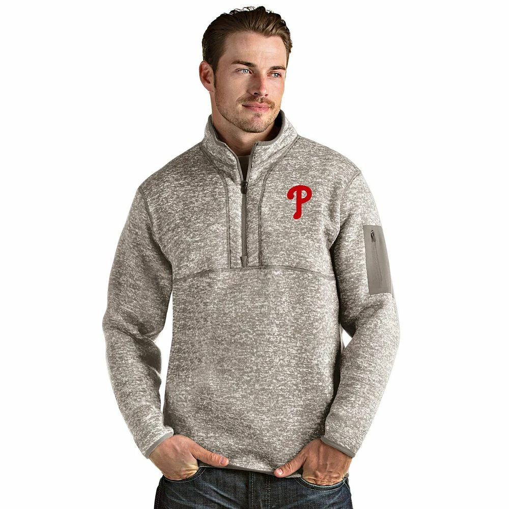 Men's Philadelphia Phillies 1/4 Zip Pullover Sweater 3 Men's Philadelphia Phillies 1/4 Zip Pullover Sweater