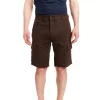 Men's Smith's Workwear 11-inch Relaxed-Fit Stretch Duck Canvas Cargo Shorts -Outdoor Clothing Sales 3886920 Coffee