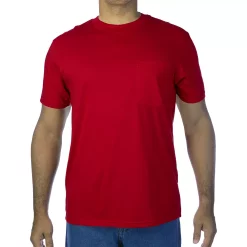 Men's Smith's Workwear Extended-Tail Cotton Crewneck Tee -Outdoor Clothing Sales 3886949 Dark Red