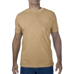 Men's Smith's Workwear Extended-Tail Cotton Crewneck Tee -Outdoor Clothing Sales 3886949 Khaki Heather