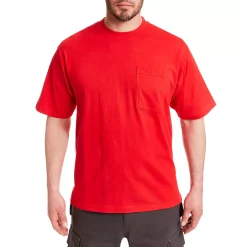 Men's Smith's Workwear Extended-Tail Cotton Crewneck Tee -Outdoor Clothing Sales 3886949 True Red