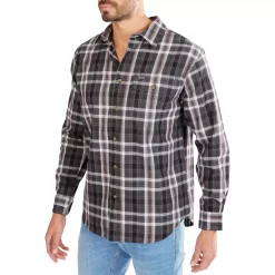 Men's Smith's Workwear Buffalo Plaid Flannel Button-Down Shirt -Outdoor Clothing Sales 4134071 ALT2
