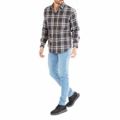 Men's Smith's Workwear Buffalo Plaid Flannel Button-Down Shirt -Outdoor Clothing Sales 4134071 ALT5