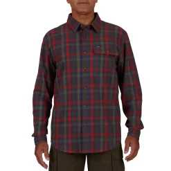 Men's Smith's Workwear Buffalo Plaid Flannel Button-Down Shirt -Outdoor Clothing Sales 4134071 Russett