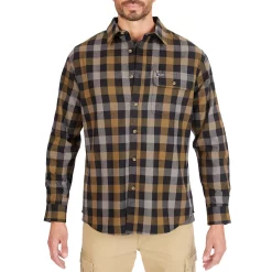 Men's Smith's Workwear Buffalo Plaid Flannel Button-Down Shirt -Outdoor Clothing Sales 4134071 Warm Olive