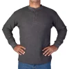 Men's Smith's Workwear Mini-Thermal Knit Henley -Outdoor Clothing Sales 4134148 Charcoal Heather