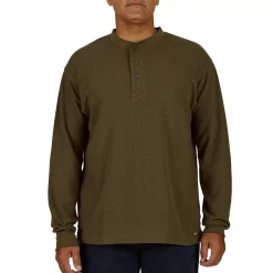 Men's Smith's Workwear Mini-Thermal Knit Henley -Outdoor Clothing Sales 4134148 Olive