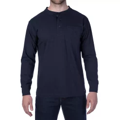 Men's Smith's Workwear Extended Tail Pocket Henley -Outdoor Clothing Sales 4134153 Navy