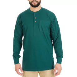 Men's Smith's Workwear Extended Tail Pocket Henley -Outdoor Clothing Sales 4134153 Spruce Pine