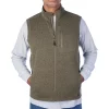 Men's Smith's Workwear Full-Zip Sweater Fleece Vest -Outdoor Clothing Sales 4134161 Olive Heather