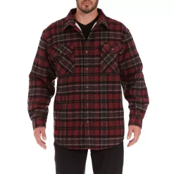 Men's Smith's Workwear Plaid Sherpa-Lined Cotton Flannel Shirt Jacket 20 Men's Smith's Workwear Plaid Sherpa-Lined Cotton Flannel Shirt Jacket -Outdoor Clothing Sales 4134573 Burgundy