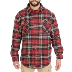 Men's Smith's Workwear Plaid Sherpa-Lined Cotton Flannel Shirt Jacket 18 Men's Smith's Workwear Plaid Sherpa-Lined Cotton Flannel Shirt Jacket -Outdoor Clothing Sales 4134573 Burgundy 437