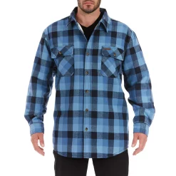 Men's Smith's Workwear Plaid Sherpa-Lined Cotton Flannel Shirt Jacket 21 Men's Smith's Workwear Plaid Sherpa-Lined Cotton Flannel Shirt Jacket -Outdoor Clothing Sales 4134573 Chambray Navy