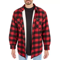Men's Smith's Workwear Plaid Sherpa-Lined Cotton Flannel Shirt Jacket 16 Men's Smith's Workwear Plaid Sherpa-Lined Cotton Flannel Shirt Jacket -Outdoor Clothing Sales 4134573 Red Black 203
